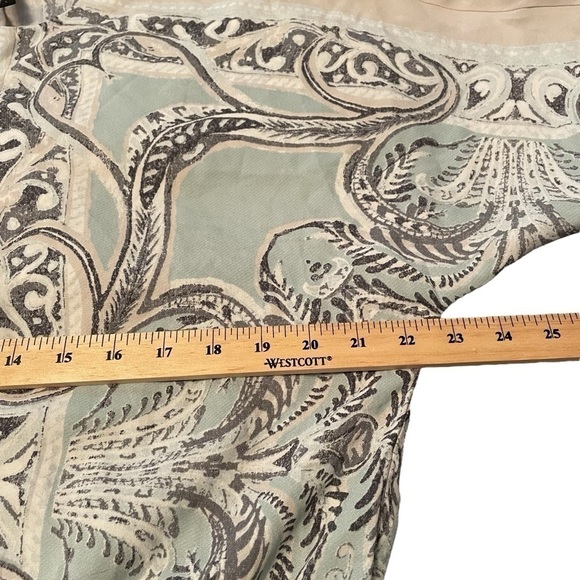 BCBGMaxAzria Lindee Paisley Print 
Romper-BLUE MIST COMBO floral short Jumpsuit - Picture 12 of 15